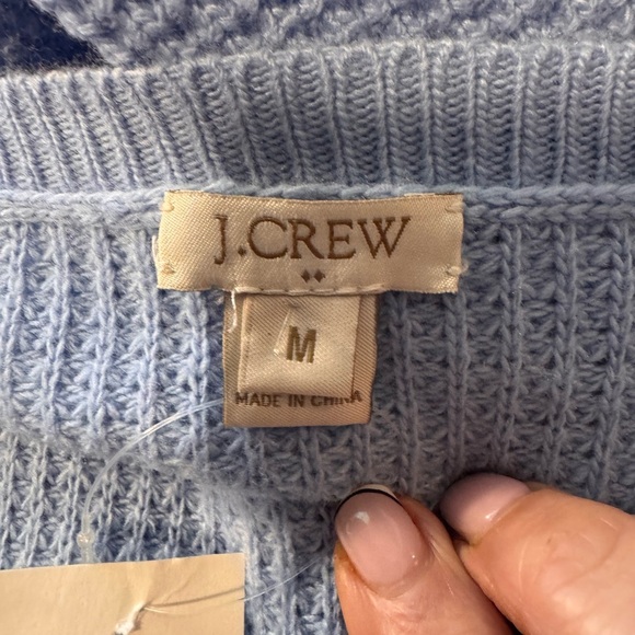 J. Crew Soft Blue, Crew Neck, wool blend Sweater NWT - Picture 6 of 9